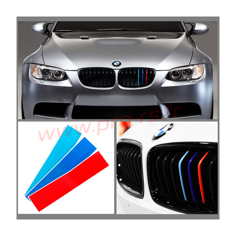 X3 Bandes COUVRE CALANDRE couleurs M SPORT pour BMW Série 1 (F20