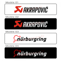 Cache plaque Akrapovic & Nurburgring 