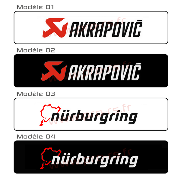 Cache plaque Akrapovic & Nurburgring - Pro-RS
