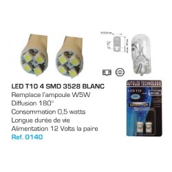 Ampoule Led T10 W5W Blanc (0140)