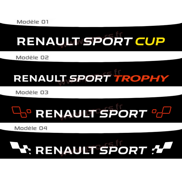 Bandeau pare soleil Renault Sport 2016 Type 2 - Pro-RS