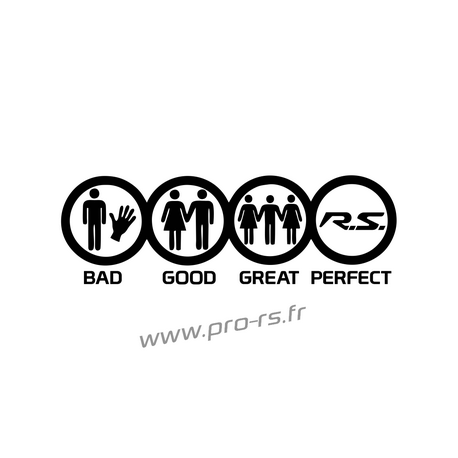 Sticker Bad Good Great Perfect RS
