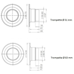 Ecope type trompette pour gaines boa Pro-RS Performance