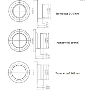 Ecope type trompette pour gaines boa Pro-RS Performance