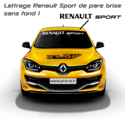 Lettrage Renault Sport de pare brise