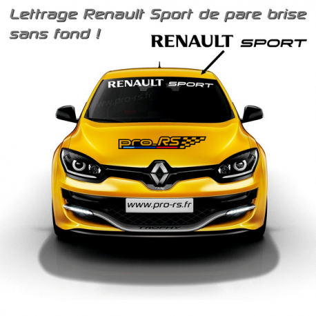 Lettrage Renault Sport de pare brise
