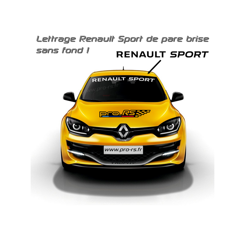 Lettrage Renault Sport New de pare brise - Pro-RS