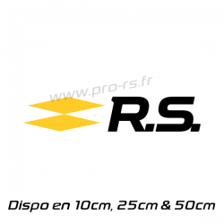 Sticker Renault RS 17 noir et jaune