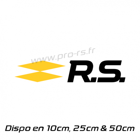 Sticker Renault RS 17 noir et jaune