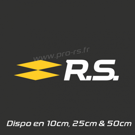Sticker Renault RS 17 blanc et jaune