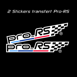 Kit 2 Stickers Pro-RS 30cm Blanc