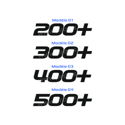 Sticker 200+ 300+ 400+ 500+