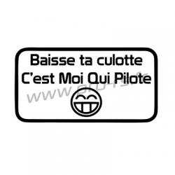 Sticker Baisse ta culotte, c'est moi qui pilote