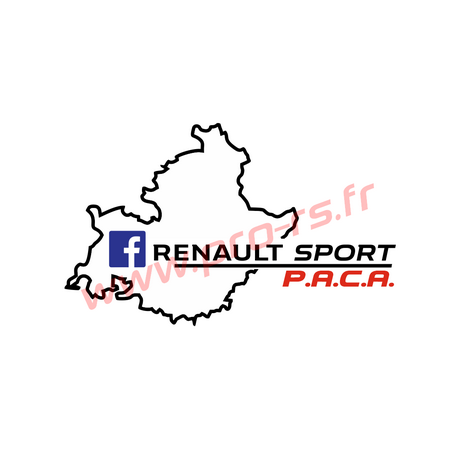 Sticker Renault Sport PACA Couleur 2017