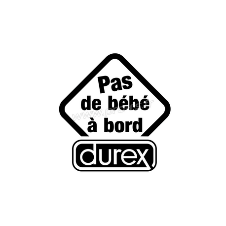 Sticker Pas de Bébé à Bord Durex - Pro-RS