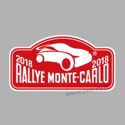 Plaque de Rallye Monte Carlo 2018 en autocollant