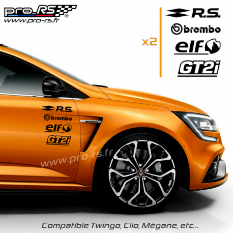 Kit 8 Stickers RS Losange PACK Renault Sport