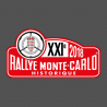 Plaque de Rallye Monte Carlo Historique 2018 en autocollant