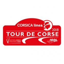 Plaque de Rallye Tour de Corse 2018 en autocollant