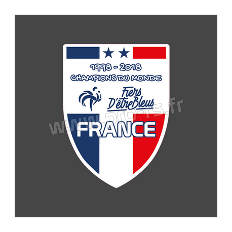 Sticker France Foot Champion 1998 2018