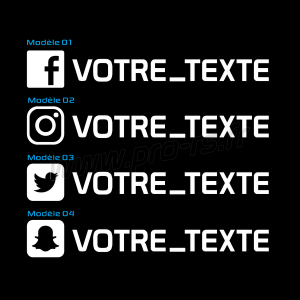 Lettrage Réseaux Sociaux à personnalisée