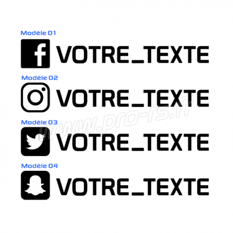 Lettrage Réseaux Sociaux à personnalisée