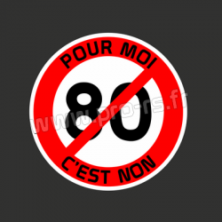 Stickers Faut Arreter les Conneries Non 80 km/h