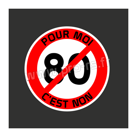 Stickers Faut Arreter les Conneries Non 80 km/h