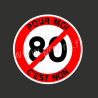 Stickers Faut Arreter les Conneries Non 80 km/h