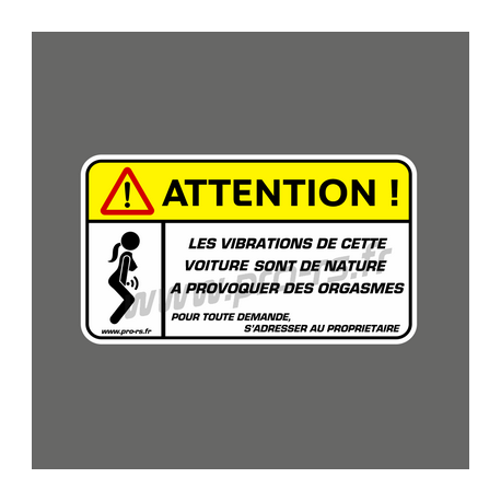 Sticker Attention Vibrations - Pro-RS