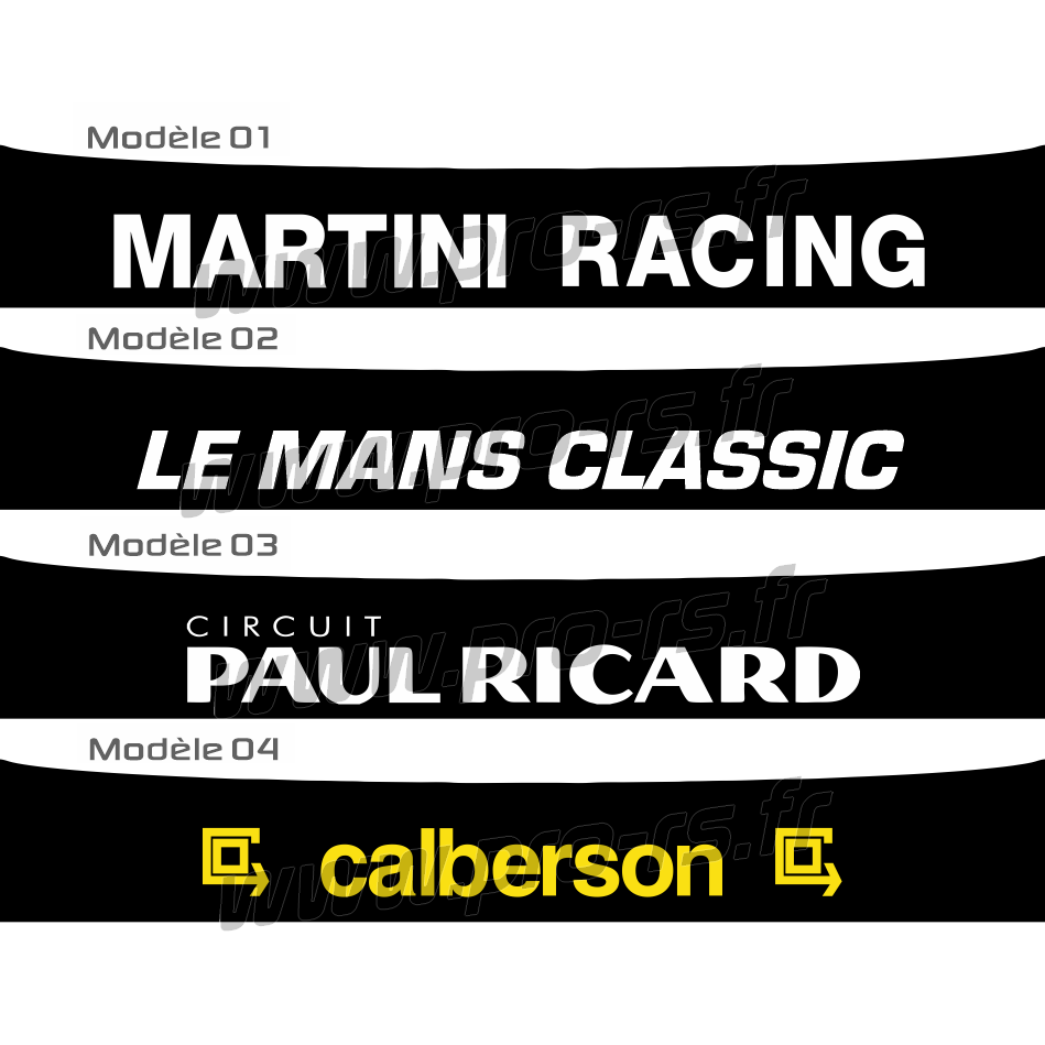 Bandeau pare soleil Martini Racing