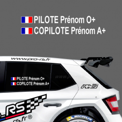 Kit Nom Pilote Copilote modèle B2