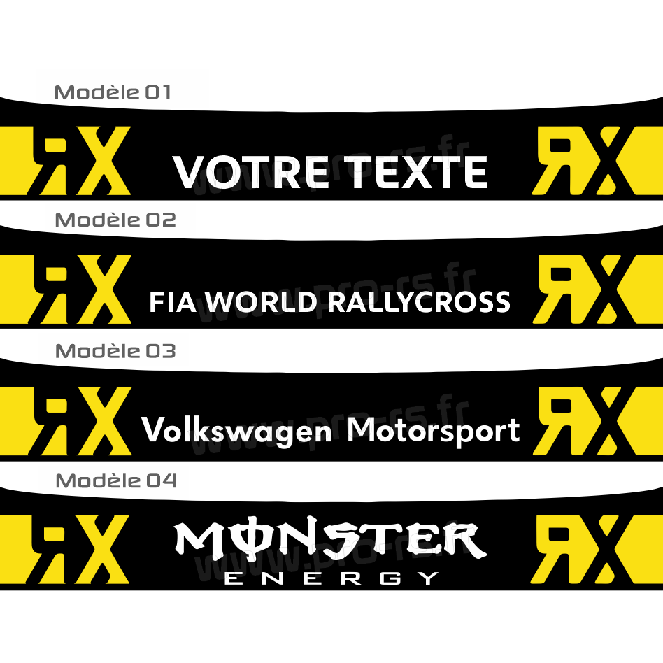Bandeau pare soleil RX RallyCross - Pro-RS