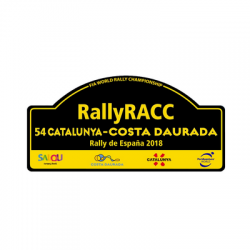 Plaque de Rallye Espagne 2018 en autocollant