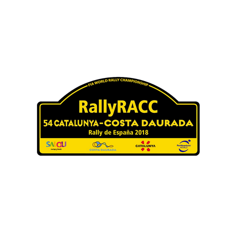 Plaque de Rallye Espagne 2018 en autocollant