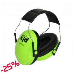 Casque anti bruit PELTOR VERT pour enfant -27 dB 