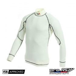 T-shirt FIA manches longues TURN ONE Pro écru/noir 