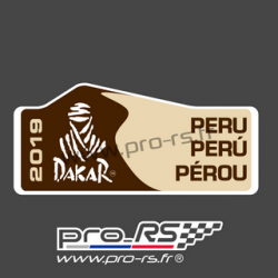 Plaque de Rallye DAKAR 2019 en autocollant
