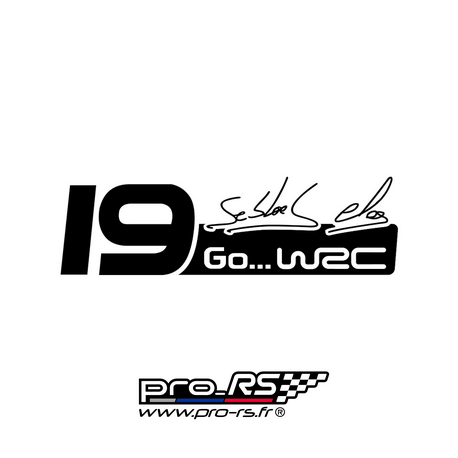 Sticker Loeb Elena 19 Go World Rally