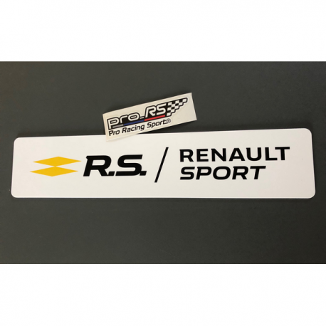 Cache plaque Renault Sport RS Blanc Eco