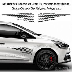 Kit 2 Stickers Latéraux RS Performance Renault Strippe