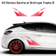 Kit 2 Stickers Latéraux Renault Sport type Trophy-R pour Clio 3