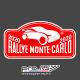 Plaque de Rallye Monte Carlo 2019 en autocollant