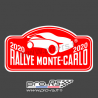 Plaque de Rallye Monte Carlo 2019 en autocollant