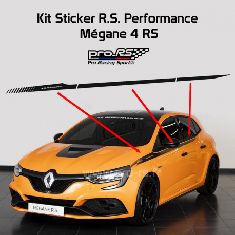 Kit 2 Stickers Latéraux RS Performance pour Mégane RS