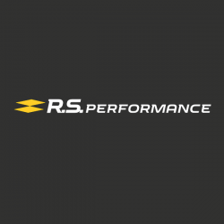 Sticker RS Performance Blanc et Jaune 55cm