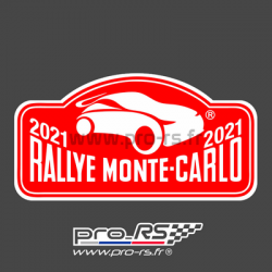 Plaque de Rallye Monte Carlo 2021 en autocollant