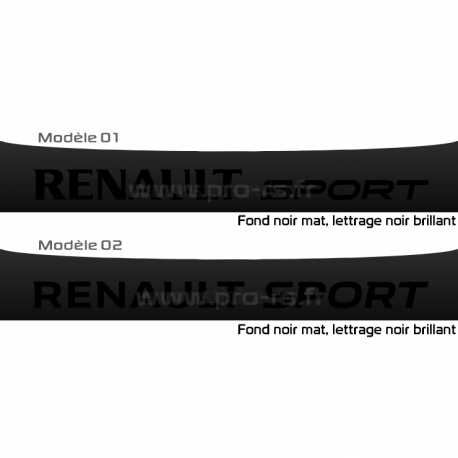 Bandeau pare soleil Renault Sport Mat Brillant