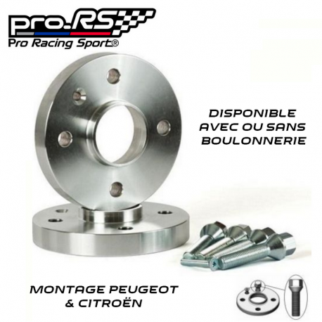 Elargisseurs de voies 4 x 108 pour CITROEN ou PEUGEOT