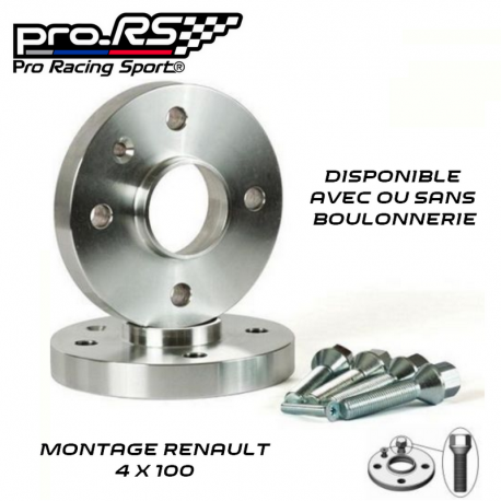 Elargisseurs de voies 4 x 100 pour RENAULT